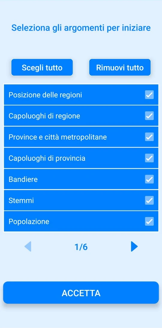Quiz Geografia Italia screenshot